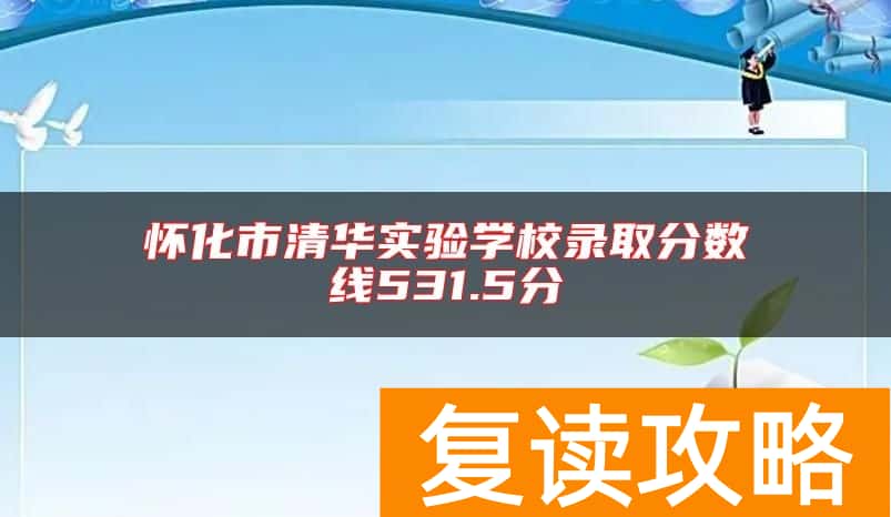 怀化市清华实验学校录取分数线531.5分